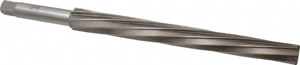 Interstate - #12 Pin, 1.05" Diam, 0.842" Small End, 7/8" Diam Straight Shank, 10" Flute, Taper Pin Reamer - Industrial Tool & Supply