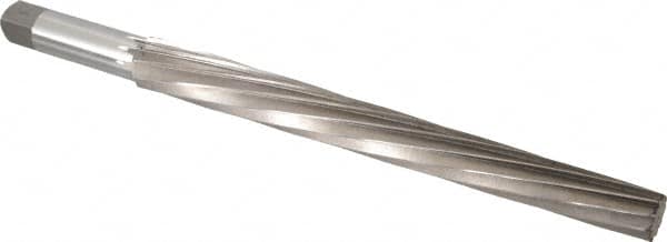 Interstate - #13 Pin, 1.259" Diam, 1.009" Small End, 1-1/4" Diam Straight Shank, 12" Flute, Taper Pin Reamer - Industrial Tool & Supply