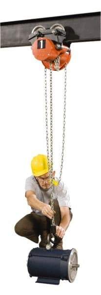 CM - 3,000 Lb. Capacity, Manual Plain Trolley - 40-1/2 Ft. Overhaul to Lift 1 Ft., 80 Lb. Avg Pull to Lift Rated Load - Industrial Tool & Supply