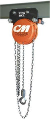 CM - 500 Lb. Capacity, Manual Hand Hoist - 22-1/2 Ft. Overhaul to Lift 1 Ft., 23 Lb. Avg Pull to Lift Rated Load - Industrial Tool & Supply