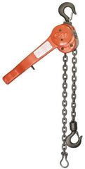 CM - 1,500 Lb Lifting Capacity, 5' Lift Height, Lever Hoist - Made from Chain, 45 Lb Avg Pull to Lift Rated Load - Industrial Tool & Supply