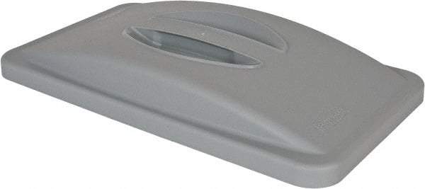 Rubbermaid - Rectangle Lid for Use with 15-7/8 Gal Rectangular Trash Cans - Gray, Polypropylene, For Slim Jim Trash Cans - Industrial Tool & Supply