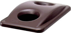 Rubbermaid - Rectangle Lid for Use with 15-7/8 Gal Rectangular Recycle Containers - Brown, Plastic, For 3540, 3541 & 3554 - Industrial Tool & Supply