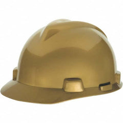 MSA - ANSI Type I Class E 4-Point Pin Lock Short Brim Hard Hat - Industrial Tool & Supply