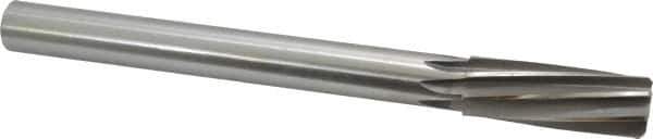 Made in USA - 1" High Speed Steel 8 Flute Chucking Reamer - Spiral Flute, 7/8" Straight Shank, 2-3/4" Flute Length, 10-1/2" OAL - Industrial Tool & Supply