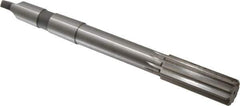 Made in USA - 1-1/16" High Speed Steel 10 Flute Chucking Reamer - Straight Flute, 3MT Morse Taper Shank, 2-3/4" Flute Length, 10-1/2" OAL - Industrial Tool & Supply