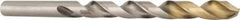 DORMER - 25/64" 118° High Speed Steel Jobber Drill - TiN Finish, Right Hand Cut, Spiral Flute, Straight Shank, 5-1/8" OAL, Split Point - Industrial Tool & Supply