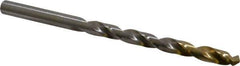 DORMER - #1 118° High Speed Steel Jobber Drill - TiN Finish, Right Hand Cut, Spiral Flute, Straight Shank, 3-7/8" OAL, Split Point - Industrial Tool & Supply