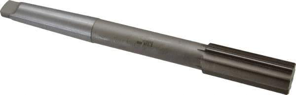 Interstate - 1-1/8" High Speed Steel 10 Flute Chucking Reamer - Straight Flute, 3MT Morse Taper Shank, 2-7/8" Flute Length, 11" OAL - Industrial Tool & Supply