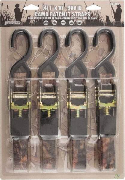 Erickson Manufacturing - 10' Long x 1" Wide, 900 Lb Basket Capacity, Polyester & Steel Web Sling - Camouflage Green - Industrial Tool & Supply