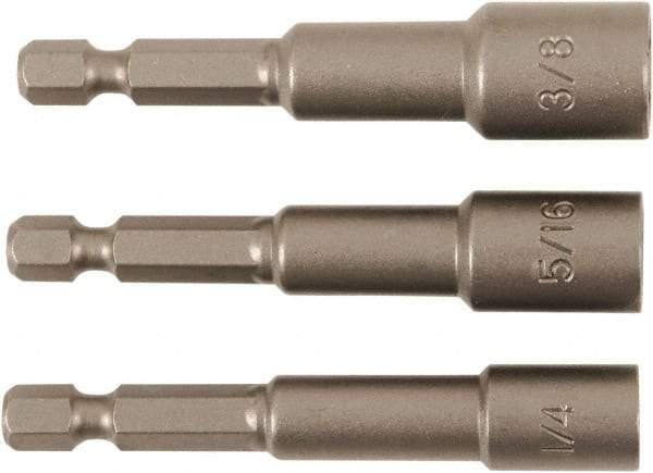 Wiha - 1/4" Drive, Nut Setter Screwdriver Bit - 2-1/2" OAL - Industrial Tool & Supply