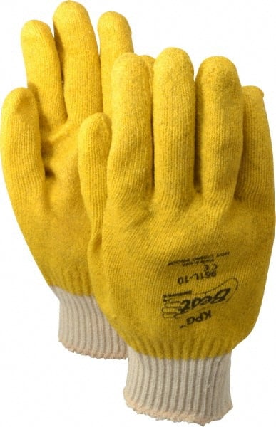 SHOWA - Size L (10) Vinyl Coated Cotton Knit General Protection Work Gloves - Industrial Tool & Supply