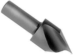 Keo - 2" Head Diam, 3/4" Shank Diam, 1 Flute 100° High Speed Steel Countersink - Bright Finish, 3-1/4" OAL, Single End, Straight Shank, Right Hand Cut - Industrial Tool & Supply