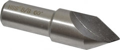 Interstate - 5/8" Head Diam, 1/2" Shank Diam, 1 Flute 60° High Speed Steel Countersink - Industrial Tool & Supply