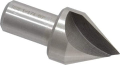 Interstate - 1-1/4" Head Diam, 3/4" Shank Diam, 1 Flute 60° High Speed Steel Countersink - Bright Finish, 2-3/4" OAL, Single End, Straight Shank, Right Hand Cut - Industrial Tool & Supply