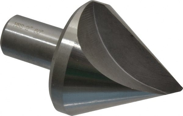 Interstate - 2" Head Diam, 3/4" Shank Diam, 1 Flute 60° High Speed Steel Countersink - Industrial Tool & Supply