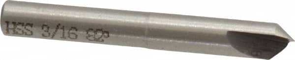Interstate - 3/16" Head Diam, 3/16" Shank Diam, 1 Flute 82° High Speed Steel Countersink - Industrial Tool & Supply