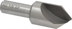 Interstate - 7/8" Head Diam, 1/2" Shank Diam, 1 Flute 82° High Speed Steel Countersink - Industrial Tool & Supply