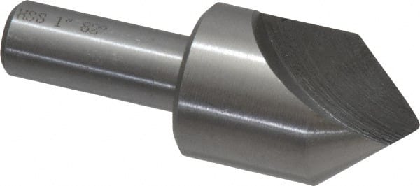 Interstate - 1" Head Diam, 1/2" Shank Diam, 1 Flute 82° High Speed Steel Countersink - Industrial Tool & Supply