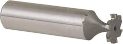 Made in USA - 1/2" Diam x 1/16" Face Width, Carbide-Tipped, 6 Teeth, Shank Connection Woodruff Keyseat Cutter - Uncoated, 2-1/16" OAL x 1/2" Shank, Staggered Teeth, ANSI 204, Old Standard 1 - Industrial Tool & Supply
