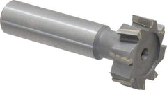 Made in USA - 1" Diam x 5/16" Face Width, Carbide-Tipped, 8 Teeth, Shank Connection Woodruff Keyseat Cutter - Uncoated, 2-5/16" OAL x 1/2" Shank, Staggered Teeth, ANSI 1008, Old Standard B - Industrial Tool & Supply