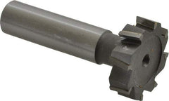 Made in USA - 1-1/8" Diam x 5/16" Face Width, Carbide-Tipped, 8 Teeth, Shank Connection Woodruff Keyseat Cutter - Uncoated, 2-5/16" OAL x 1/2" Shank, Staggered Teeth, ANSI 1009, Old Standard C - Industrial Tool & Supply