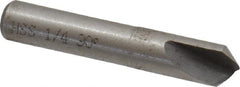 Interstate - 1/4" Head Diam, 1/4" Shank Diam, 1 Flute 90° High Speed Steel Countersink - Industrial Tool & Supply