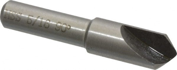 Interstate - 5/16" Head Diam, 1/4" Shank Diam, 1 Flute 90° High Speed Steel Countersink - Industrial Tool & Supply