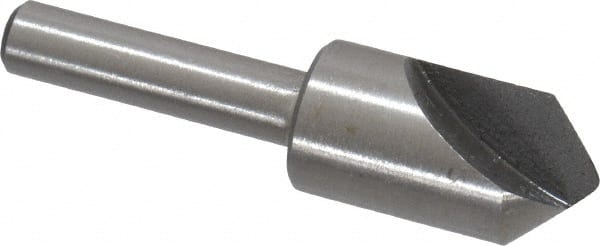 Interstate - 1/2" Head Diam, 1/4" Shank Diam, 1 Flute 90° High Speed Steel Countersink - Industrial Tool & Supply