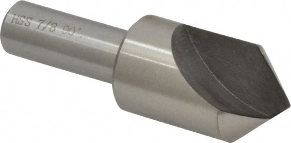 Interstate - 7/8" Head Diam, 1/2" Shank Diam, 1 Flute 90° High Speed Steel Countersink - Industrial Tool & Supply