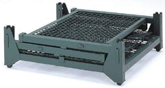 Steel King - 45" Long x 48" Wide x 42" High Wire Mesh Collapsible Bulk Storage and Transport Container with 2 Gates - 4,000 Lb. Load Capacity - Industrial Tool & Supply