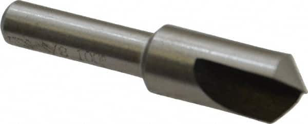 Interstate - 3/8" Head Diam, 1/4" Shank Diam, 1 Flute 100° High Speed Steel Countersink - Industrial Tool & Supply