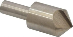 Interstate - 1" Head Diam, 1/2" Shank Diam, 1 Flute 100° High Speed Steel Countersink - Bright Finish, 2-3/4" OAL, Single End, Straight Shank, Right Hand Cut - Industrial Tool & Supply