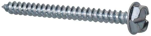 Value Collection - #6 Hex Washer Head Slotted Sheet Metal Screw - Steel, 1-1/2" Length Under Head, Grade 2 - Industrial Tool & Supply