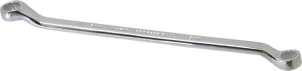 Proto - 8mm x 9mm 12 Point Offset Box Wrench - Double End, 6-3/4" OAL, Steel, Polished Finish, 7.5° Offset - Industrial Tool & Supply