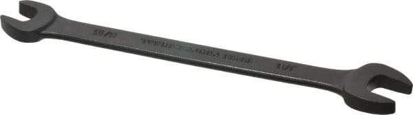 Proto - 5/16" x 3/8" Standard Open End Wrench - 5-1/4" OAL, Double End, Black Finish, 15° Head Angle - Industrial Tool & Supply