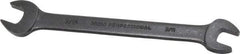 Proto - 3/8" x 7/16" Standard Open End Wrench - 5-7/8" OAL, Double End, Black Finish, 15° Head Angle - Industrial Tool & Supply