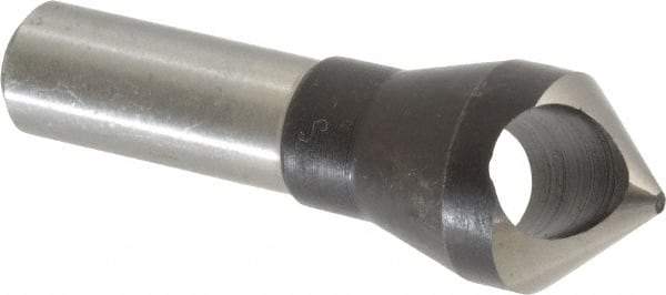 Interstate - 1/2" Shank Diam, 0 Flute 82° High Speed Steel Countersink - Bright Finish, Single End, Straight Shank, Right Hand Cut - Industrial Tool & Supply