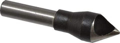 Interstate - 1/4" Shank Diam, 0 Flute 60° High Speed Steel Countersink - Bright Finish, Single End, Straight Shank, Right Hand Cut - Industrial Tool & Supply
