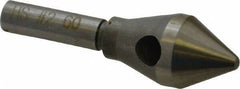 Interstate - 1/4" Shank Diam, 0 Flute 60° High Speed Steel Countersink - Bright Finish, Single End, Straight Shank, Right Hand Cut - Industrial Tool & Supply