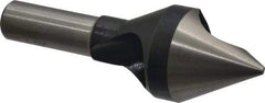 Interstate - 1/2" Shank Diam, 0 Flute 60° High Speed Steel Countersink - Bright Finish, Single End, Straight Shank, Right Hand Cut - Industrial Tool & Supply