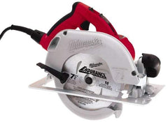 Milwaukee Tool - 15 Amps, 7-1/4" Blade Diam, 5,800 RPM, Electric Circular Saw - 120 Volts, 3 hp, 10' Cord Length, 5/8" Arbor Hole, Right Blade - Industrial Tool & Supply