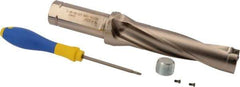 Iscar - 5" Max Drill Depth, 4xD, 1-1/4" Diam, Indexable Insert Drill - 1-1/4" Shank Diam, Whistle Notch Shank - Industrial Tool & Supply