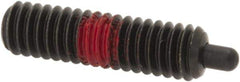 Gibraltar - 8-32, 5/8" Thread Length, 3/32" Plunger Projection, Steel Threaded Spring Plunger - 0.07" Max Plunger Diam, 5/8" Plunger Length, 2.7 Lb Init End Force, 7.3 Lb Final End Force, 1/16" Hex - Industrial Tool & Supply