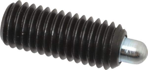 Gibraltar - 1/2-13, 1-1/4" Thread Length, 1/4" Plunger Projection, Steel Threaded Spring Plunger - 1/4" Max Plunger Diam, 1-1/4" Plunger Length, 2.7 Lb Init End Force, 9.3 Lb Final End Force, 1/4" Hex - Industrial Tool & Supply