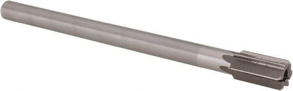 Interstate - 23/32" Diam, 0.5605 to 0.5625" Max Diam Straight Shank, 1-1/4" Flute Length, Machine Expansion Reamer - Straight Flute, 9" OAL, Right Hand Cut, 6 Flutes, High Speed Steel, Bright Finish - Industrial Tool & Supply