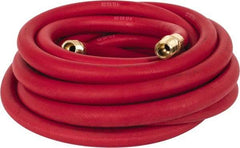 Continental ContiTech - 1/2" ID 25' Long Oil Resistant Air Hose - 250 Working psi, 190°, 1/2" Fitting, Red - Industrial Tool & Supply