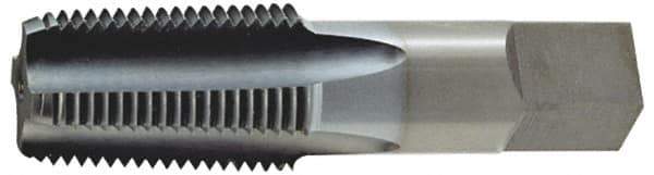 OSG - 2 - 11-1/2 NPTF Thread, 7 Flute Standard Pipe Tap - 4-1/2" OAL, 1-3/4" Thread Length, 1-7/8" Shank Diam, Bright Finish, High Speed Steel - Exact Industrial Supply