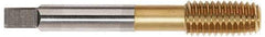 Hertel - M10x1.50 Metric Coarse D10 Thread Limit Plug Thread Forming Tap - High Speed Steel, TiN Finish, 2-15/16" OAL - Exact Industrial Supply