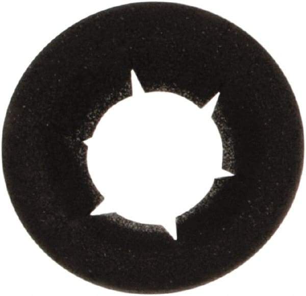 Made in USA - 3/16" OD, Spring Steel Push Nut - Black Phosphate, 3/32" Shaft Diam - Industrial Tool & Supply